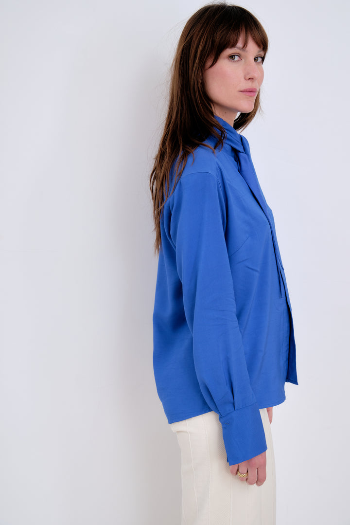 LADY-TIE TOP BLEU ROYALE