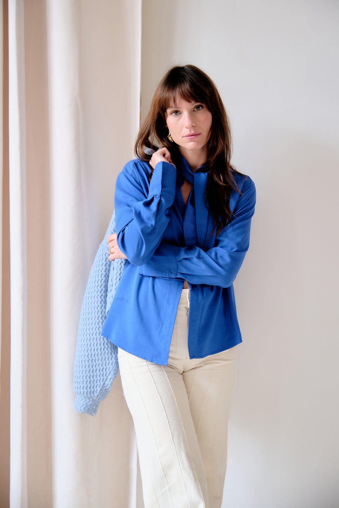 LADY-TIE TOP BLEU ROYALE