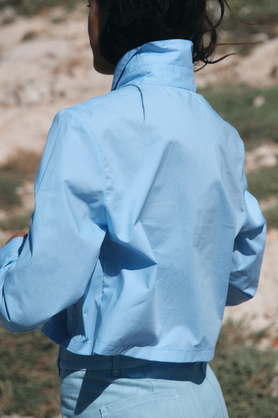 CROP TRUST TOP AZUR BLUE