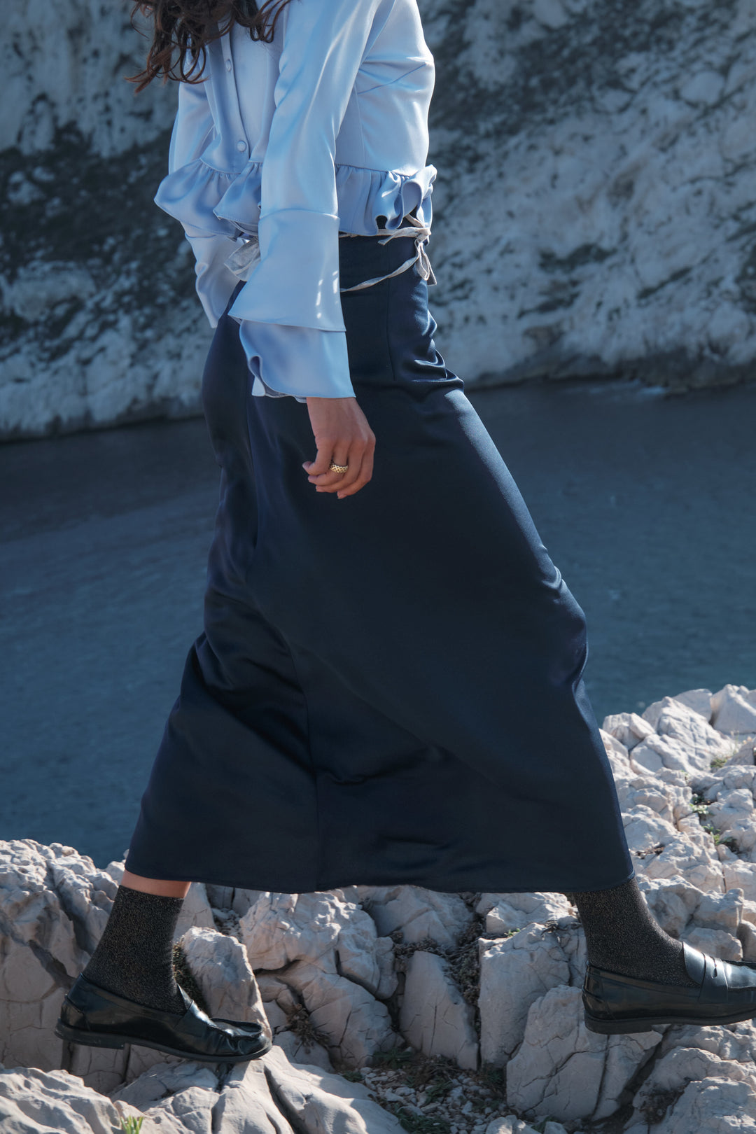GABRIELLE SKIRT BLEU MARINE