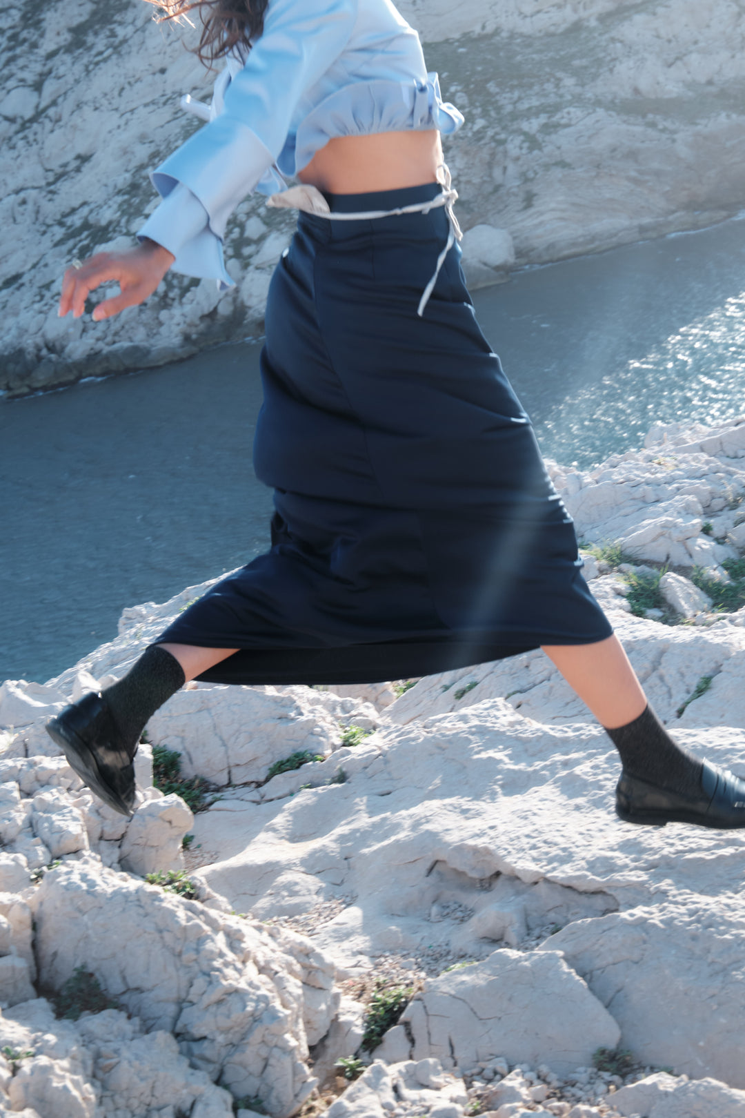 GABRIELLE SKIRT BLEU MARINE