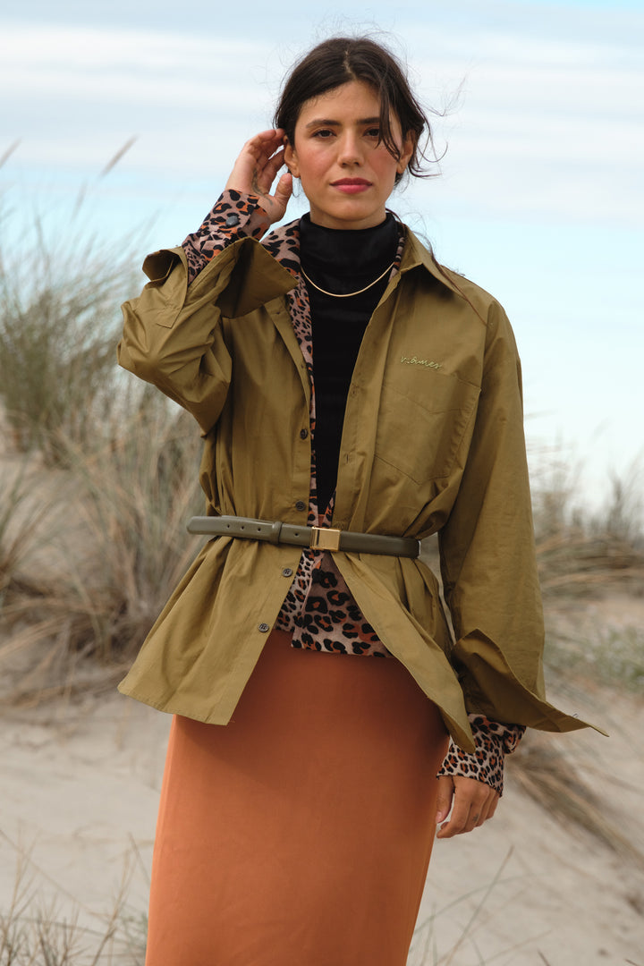 CROP BILLIE SHIRT OLIVE