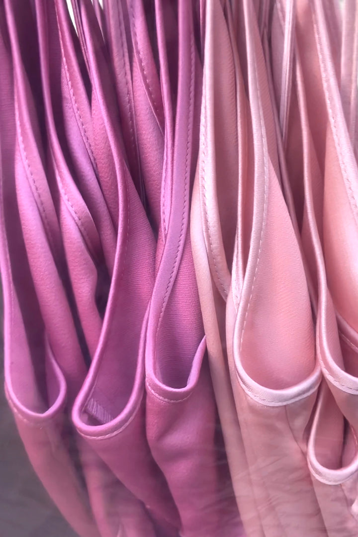 SUNBURST SLIP DRESS STRAWBERRY GELATO