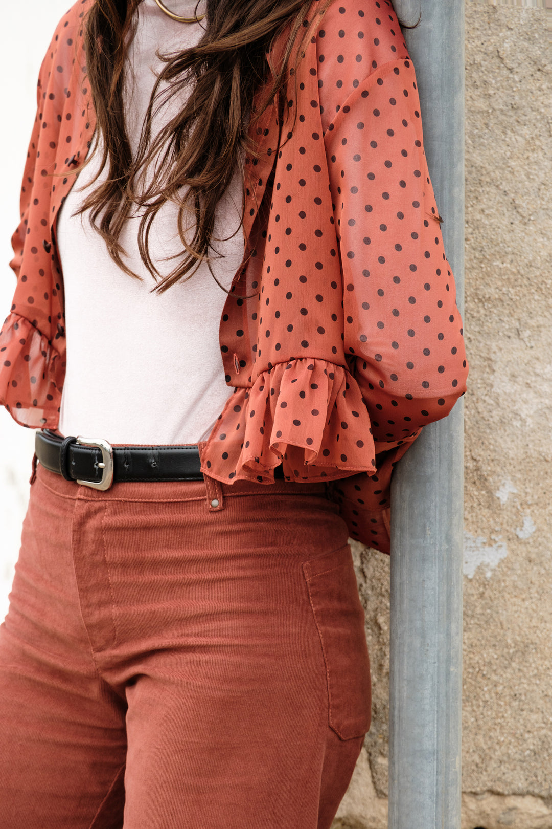 HAPPY TOP RUST À POIS