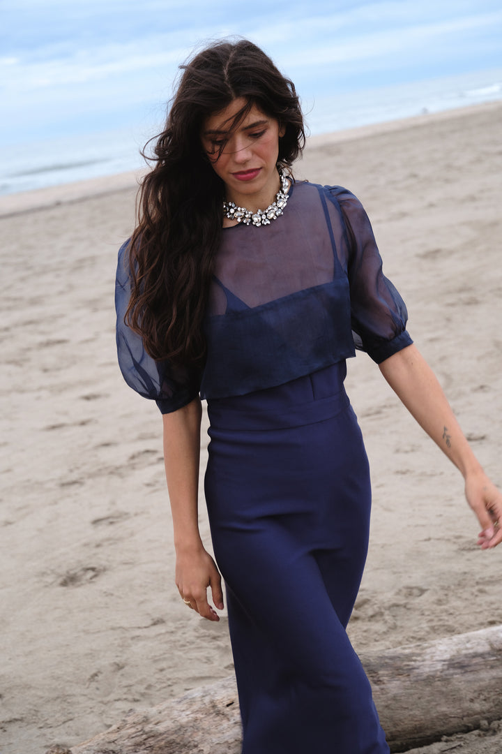 REFLECTION TOP FÊTE BLEU