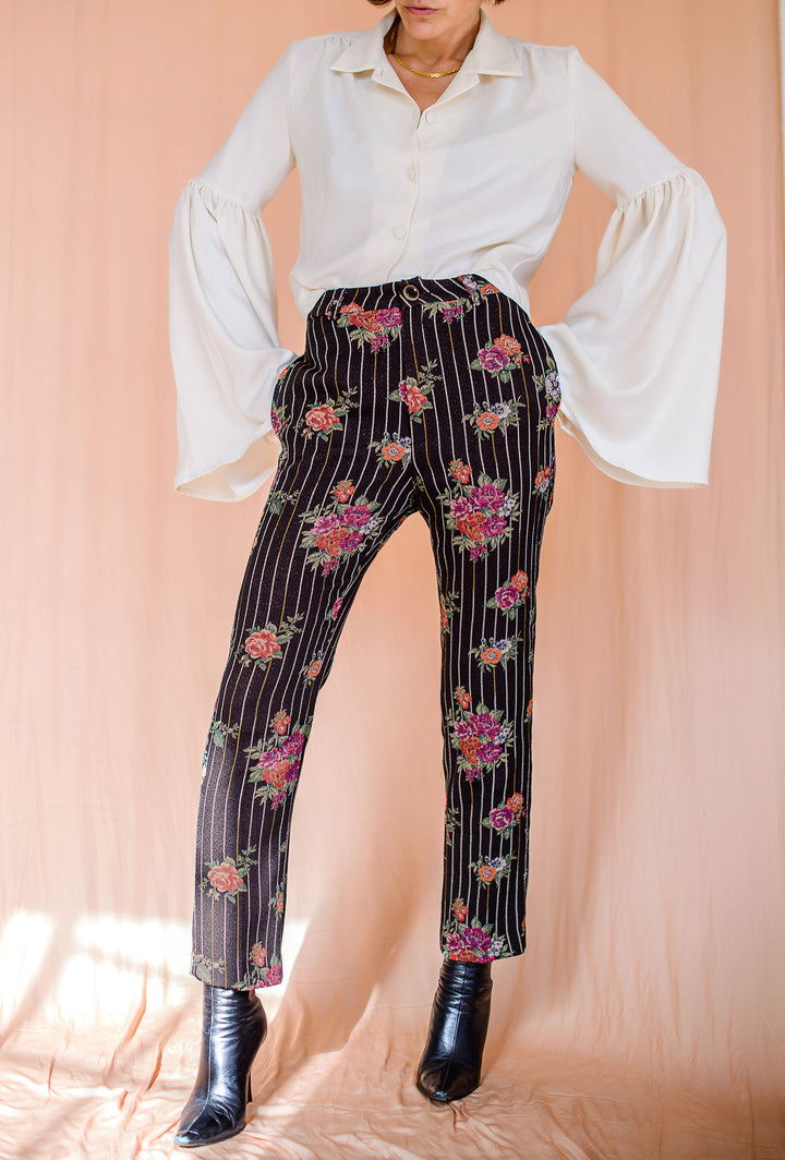 PRESENCE PANT FLEUR NOIR