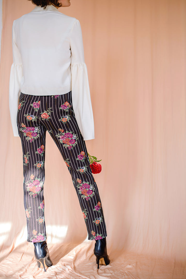 PRESENCE PANT FLEUR NOIR