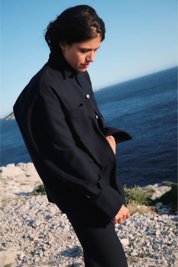 BILLIE SHIRT JACKET BLEU TWILL