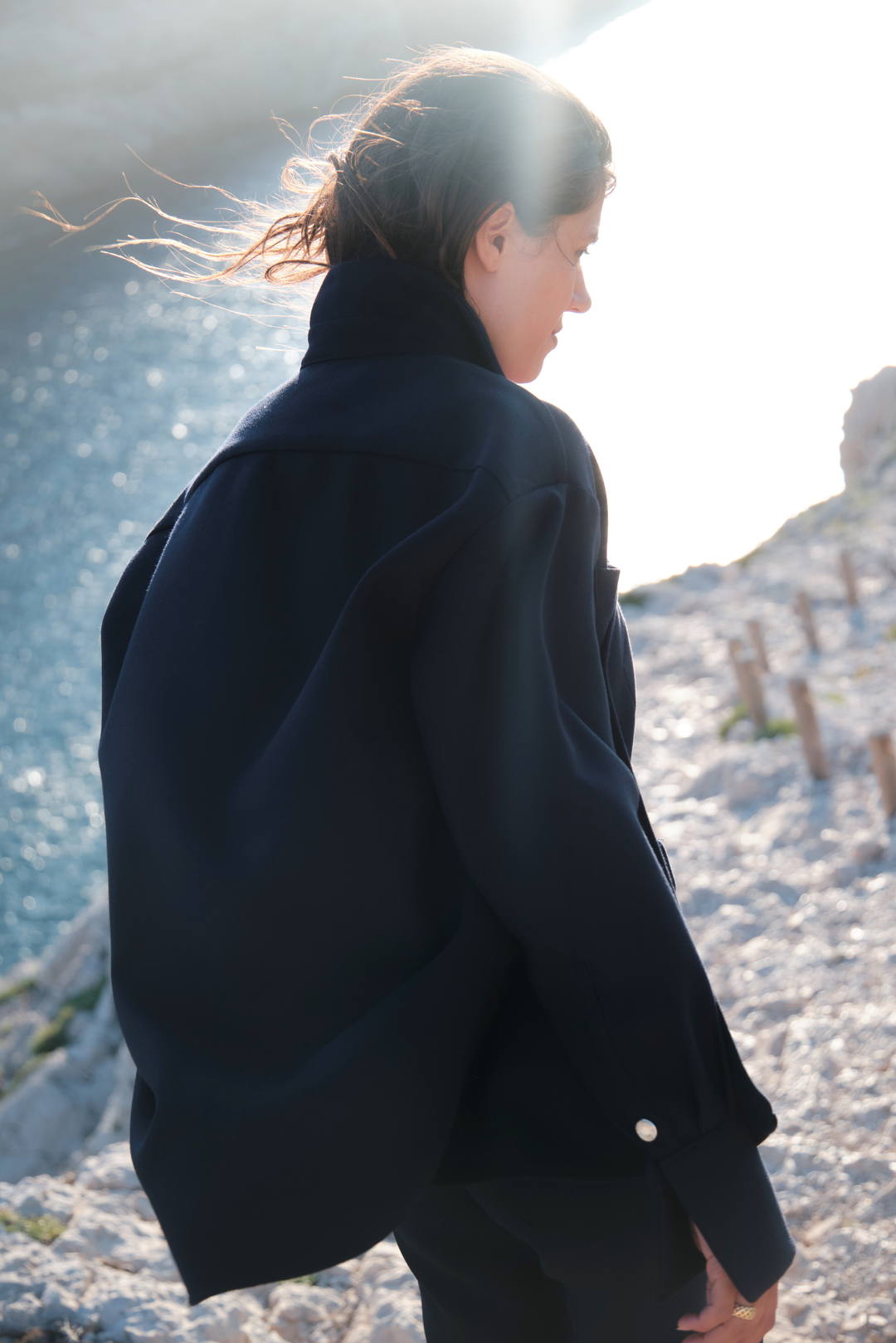 BILLIE SHIRT JACKET BLEU TWILL