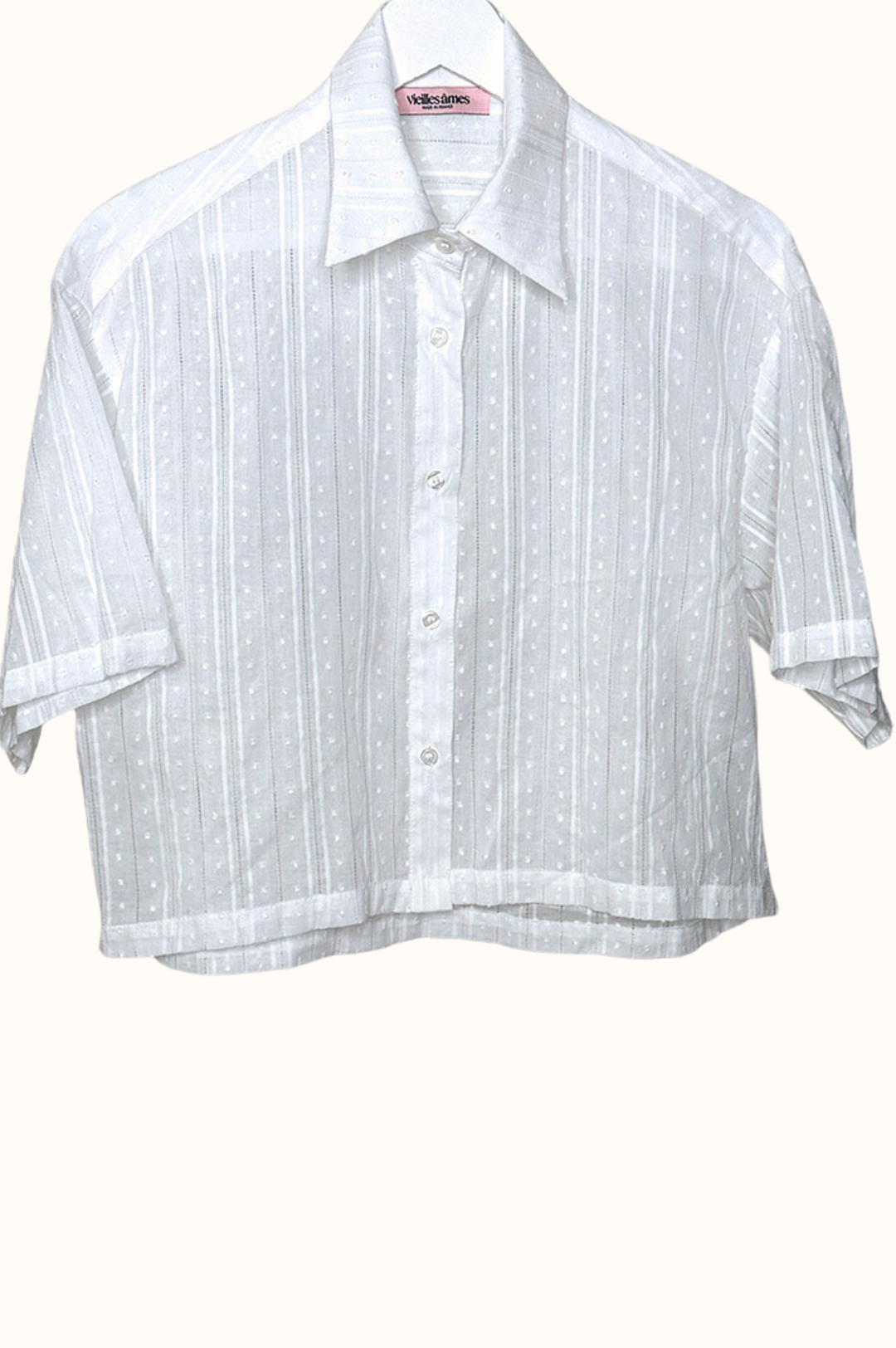 CROP BILLIE BRODERIE BLANC