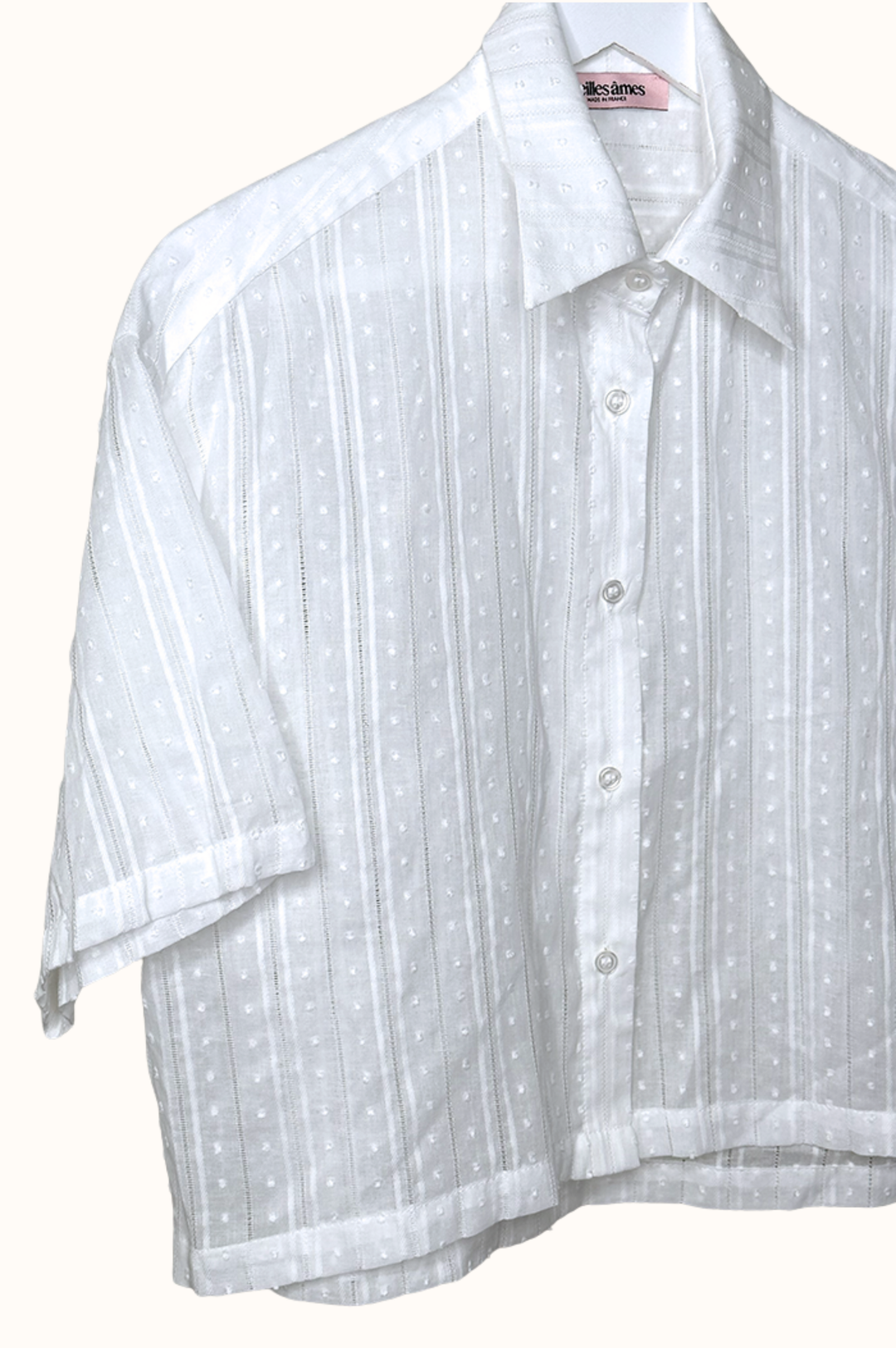CROP BILLIE BRODERIE BLANC