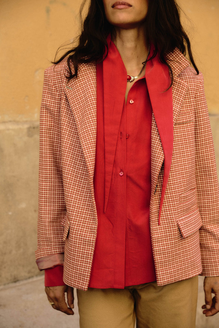 LADY-TIE TOP ROUGE