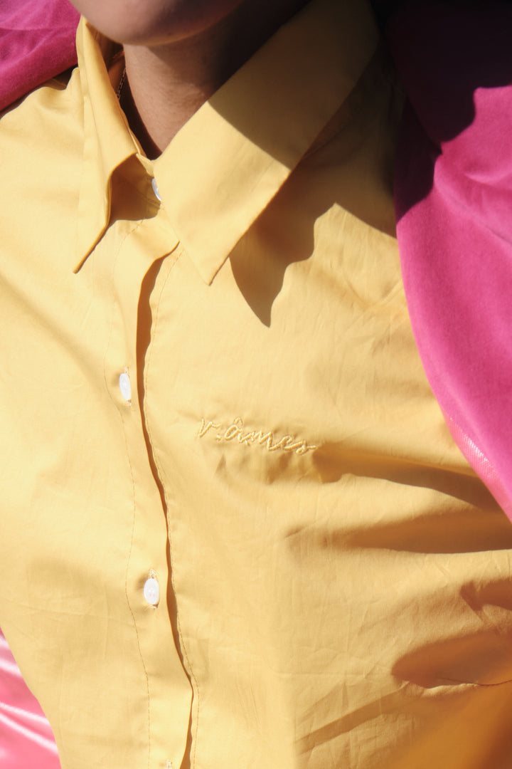 CROP TRUST TOP JAUNE OCRE