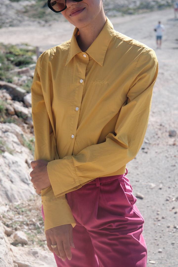 CROP TRUST TOP JAUNE OCRE