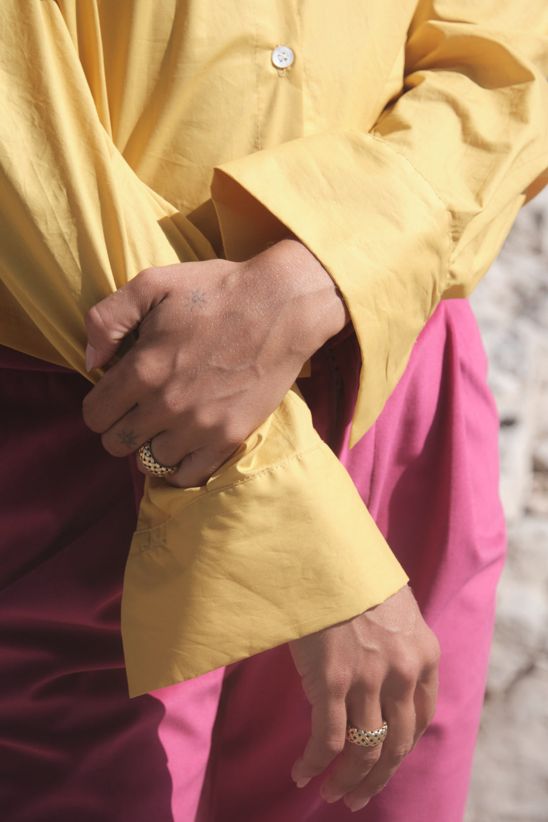 CROP TRUST TOP JAUNE OCRE