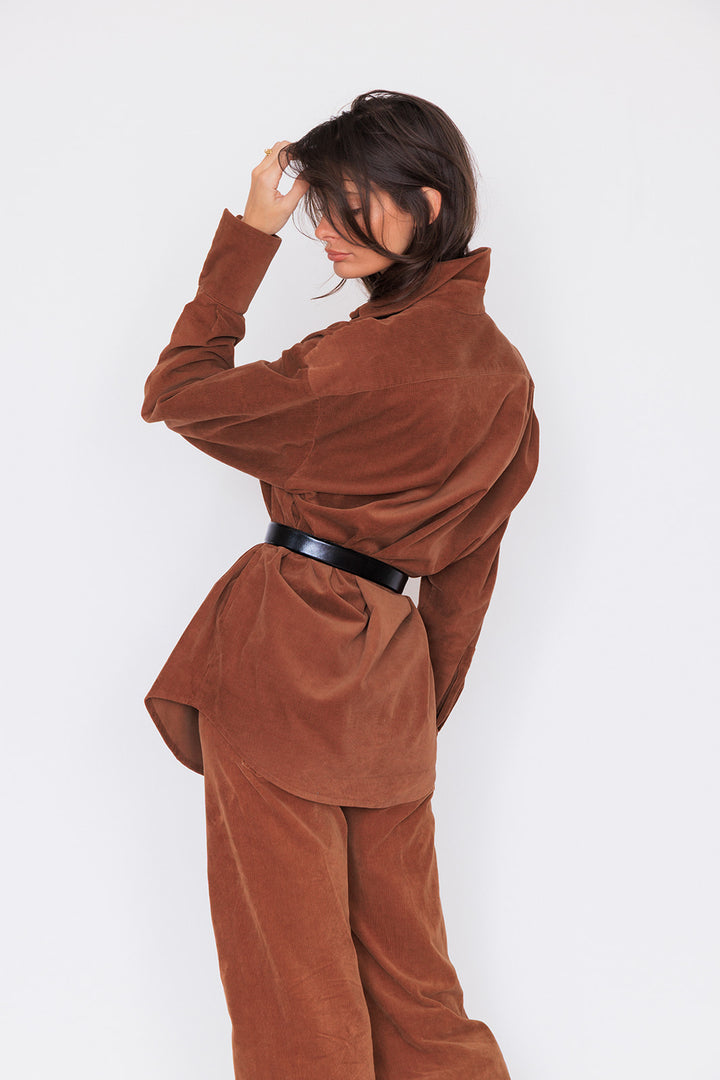 BILLIE SHIRT JACKET MARRON