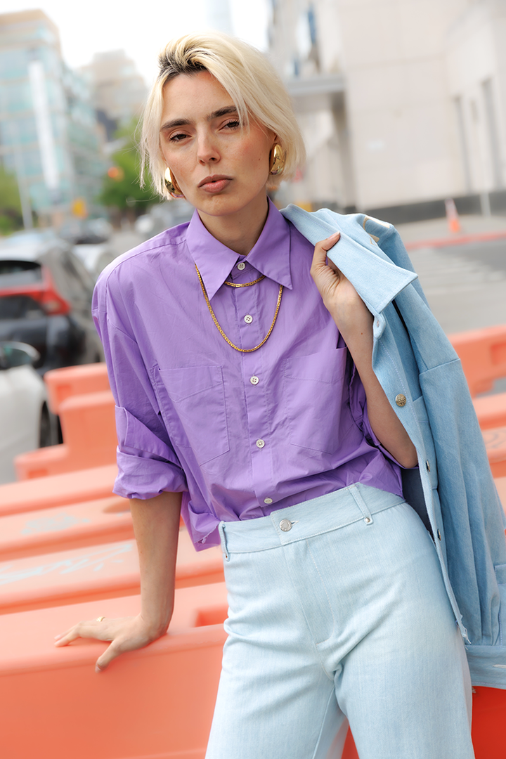 CROP BILLIE SHIRT LAVANDE