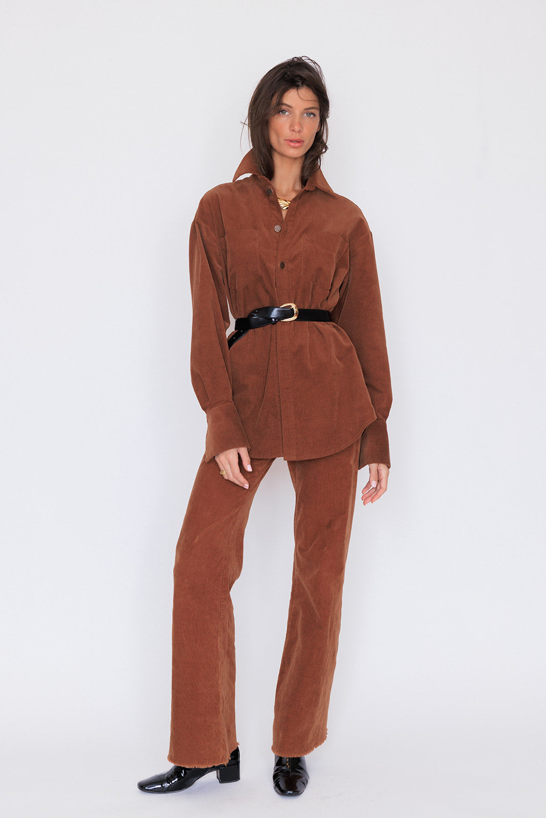 BILLIE SHIRT JACKET MARRON