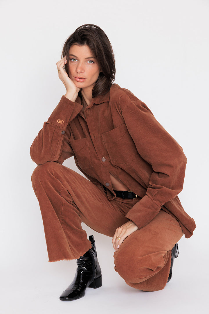 BILLIE SHIRT JACKET MARRON