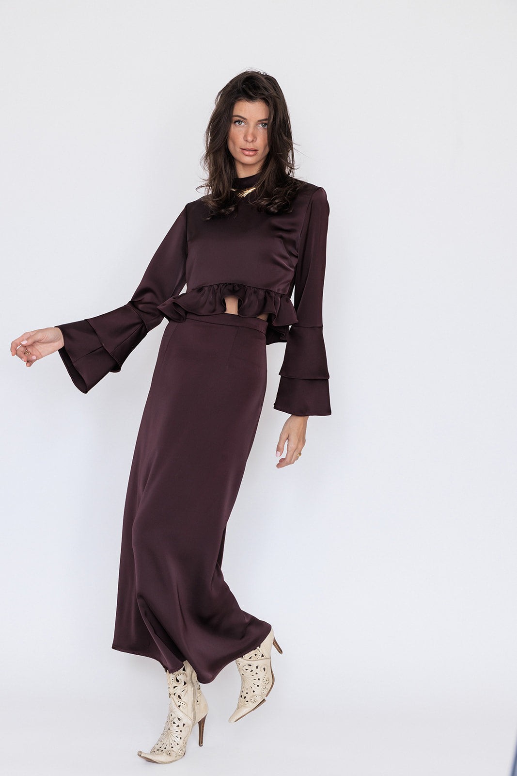 GABRIELLE SKIRT CHOCOLAT