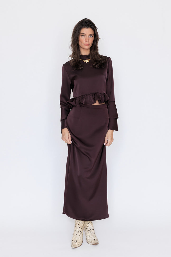 GABRIELLE SKIRT CHOCOLAT